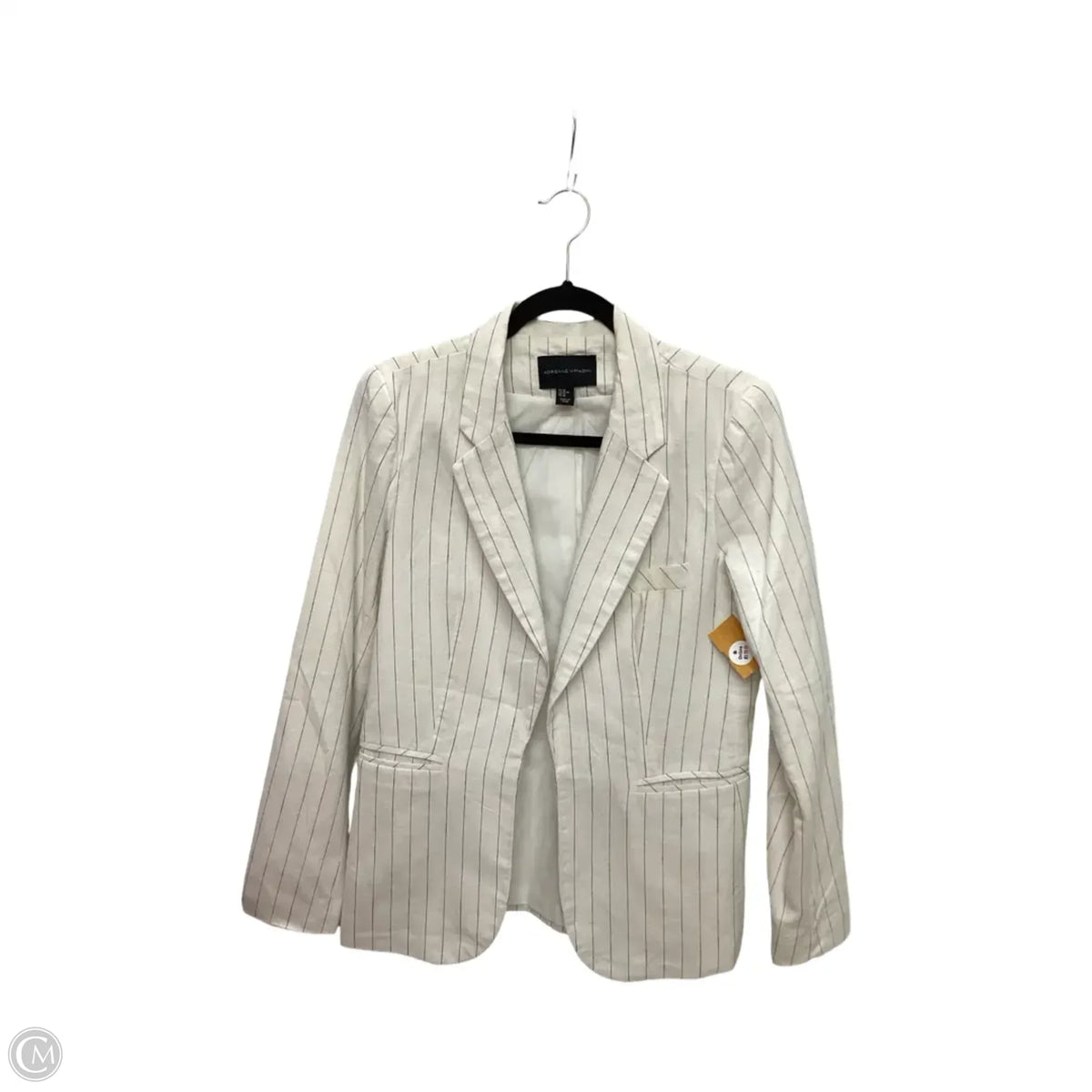 Blazer By Adrienne Vittadini In Striped Pattern, Size: M
