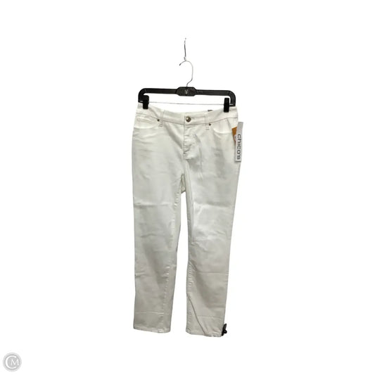 Jeans Straight By Chicos In White, Size: Xs