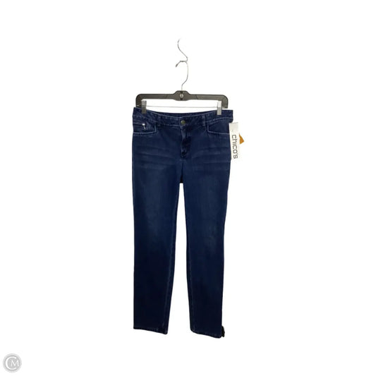 Jeans Boot Cut By Chicos In Blue Denim, Size: S