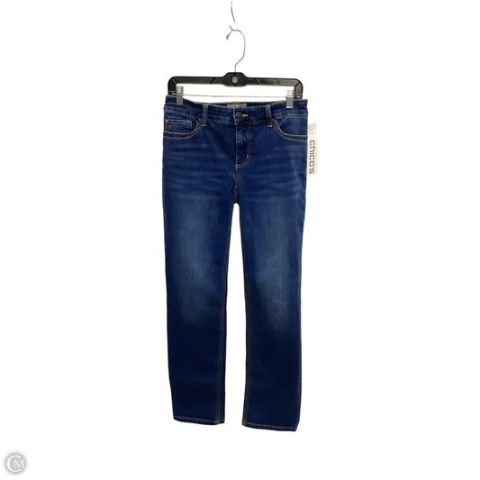 Jeans Boot Cut By Chicos In Blue Denim, Size: S