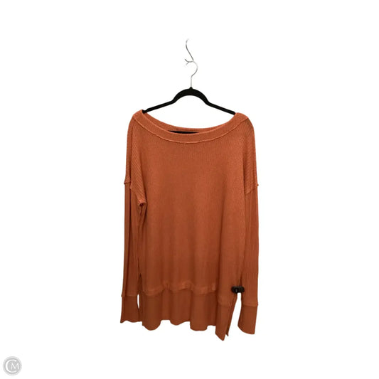 Blouse Long Sleeve By Free People In Orange, Size: S
