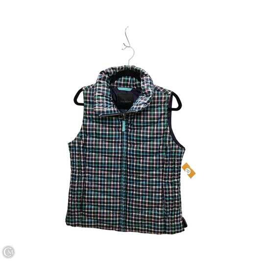 Vest Puffer & Quilted By Talbots In Plaid Pattern, Size: M
