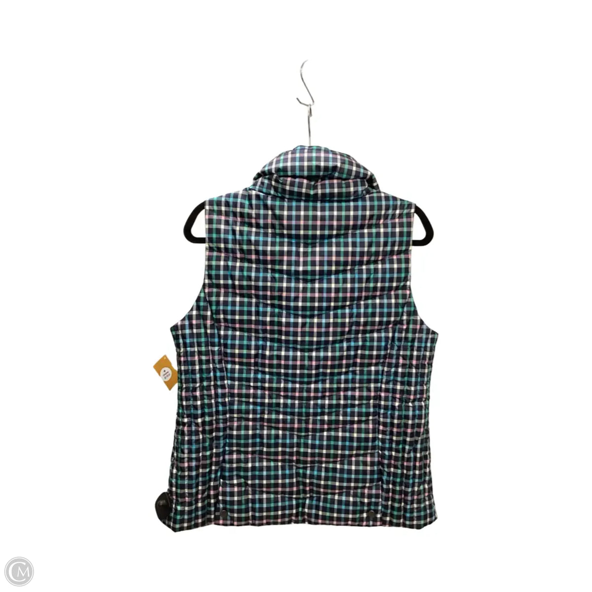Vest Puffer & Quilted By Talbots In Plaid Pattern, Size: M