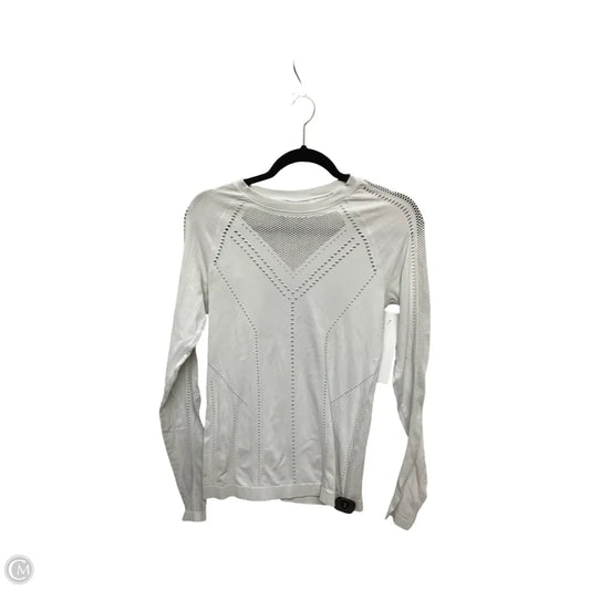 Athletic Top Long Sleeve Collar By Athleta In White, Size: M