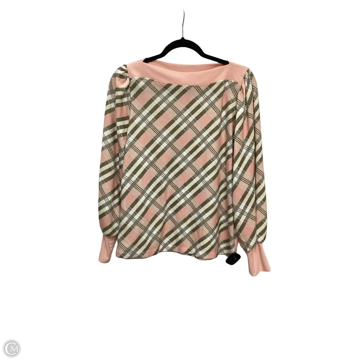 Sweater By Cato In Plaid Pattern, Size: M