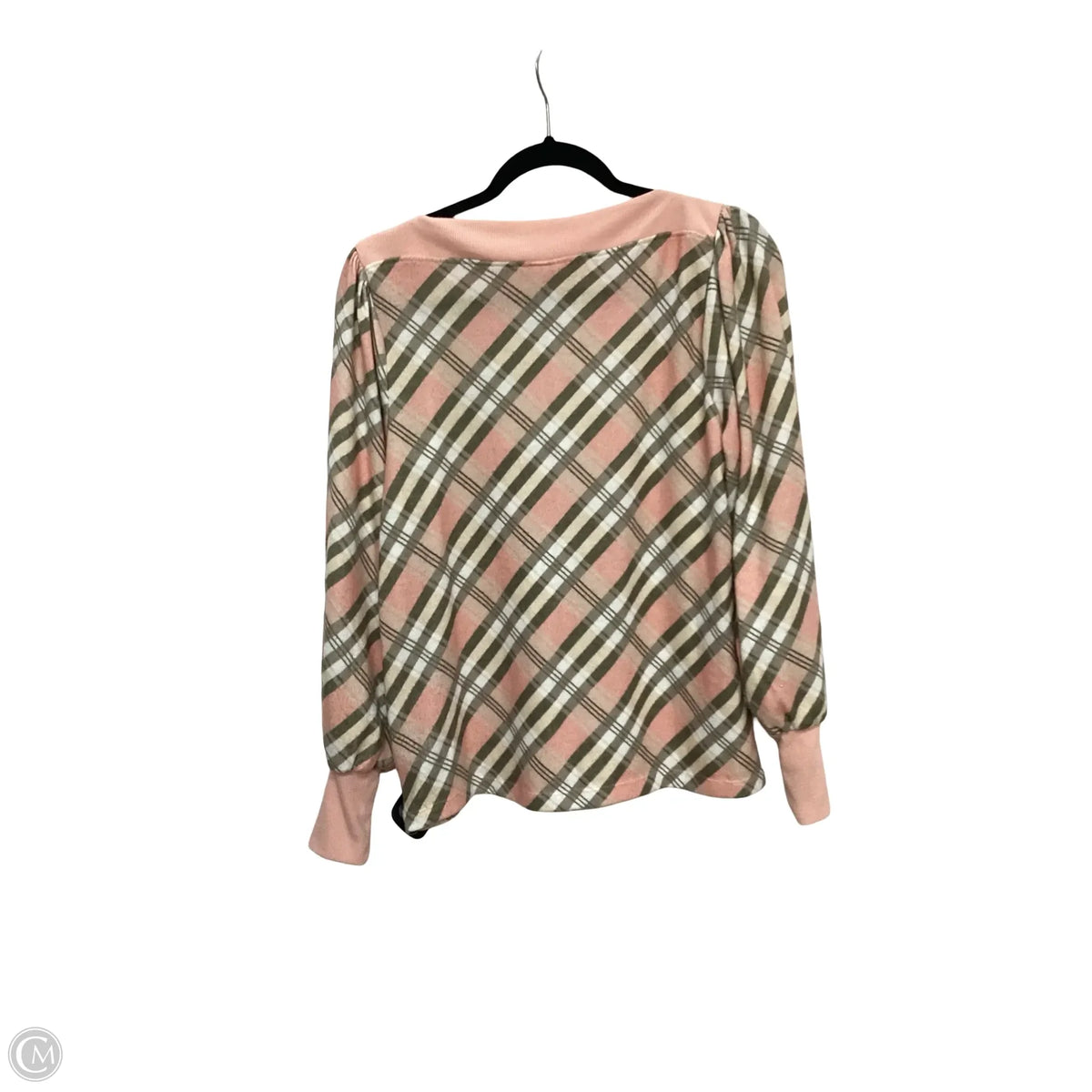 Sweater By Cato In Plaid Pattern, Size: M