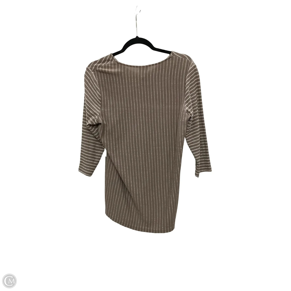 Blouse 3/4 Sleeve By Chicos In Striped Pattern, Size: M