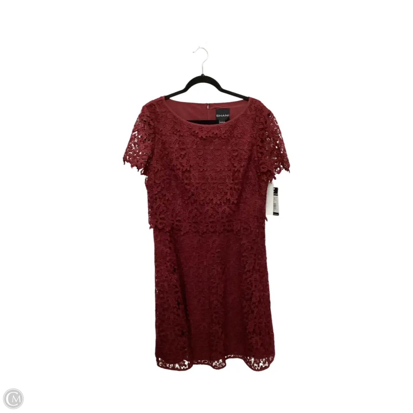 Designer Dress Party Short By Shani In Red, Size: 14