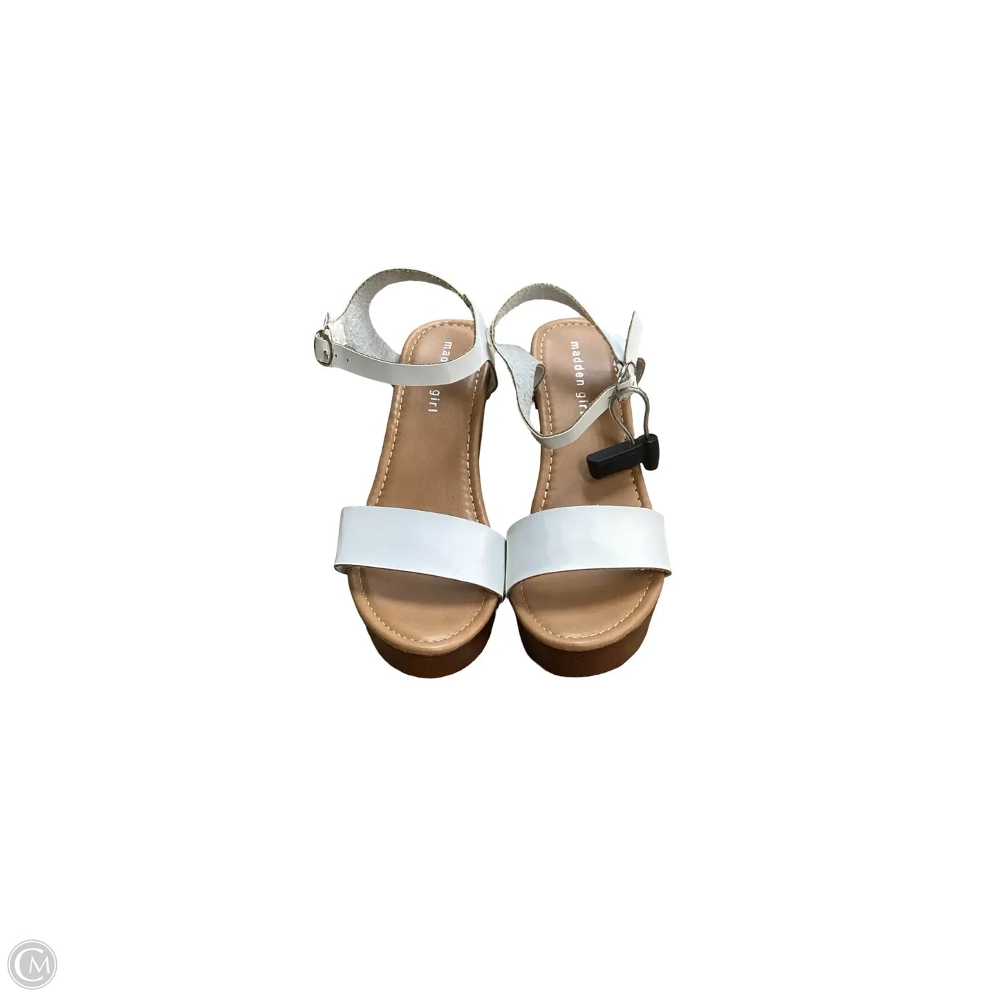Sandals Heels Block By Madden Girl In White, Size: 8.5