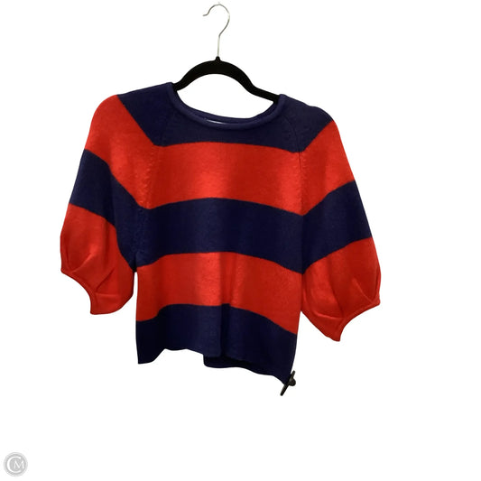 Sweater Short Sleeve By Old Navy In Blue & Red, Size: S