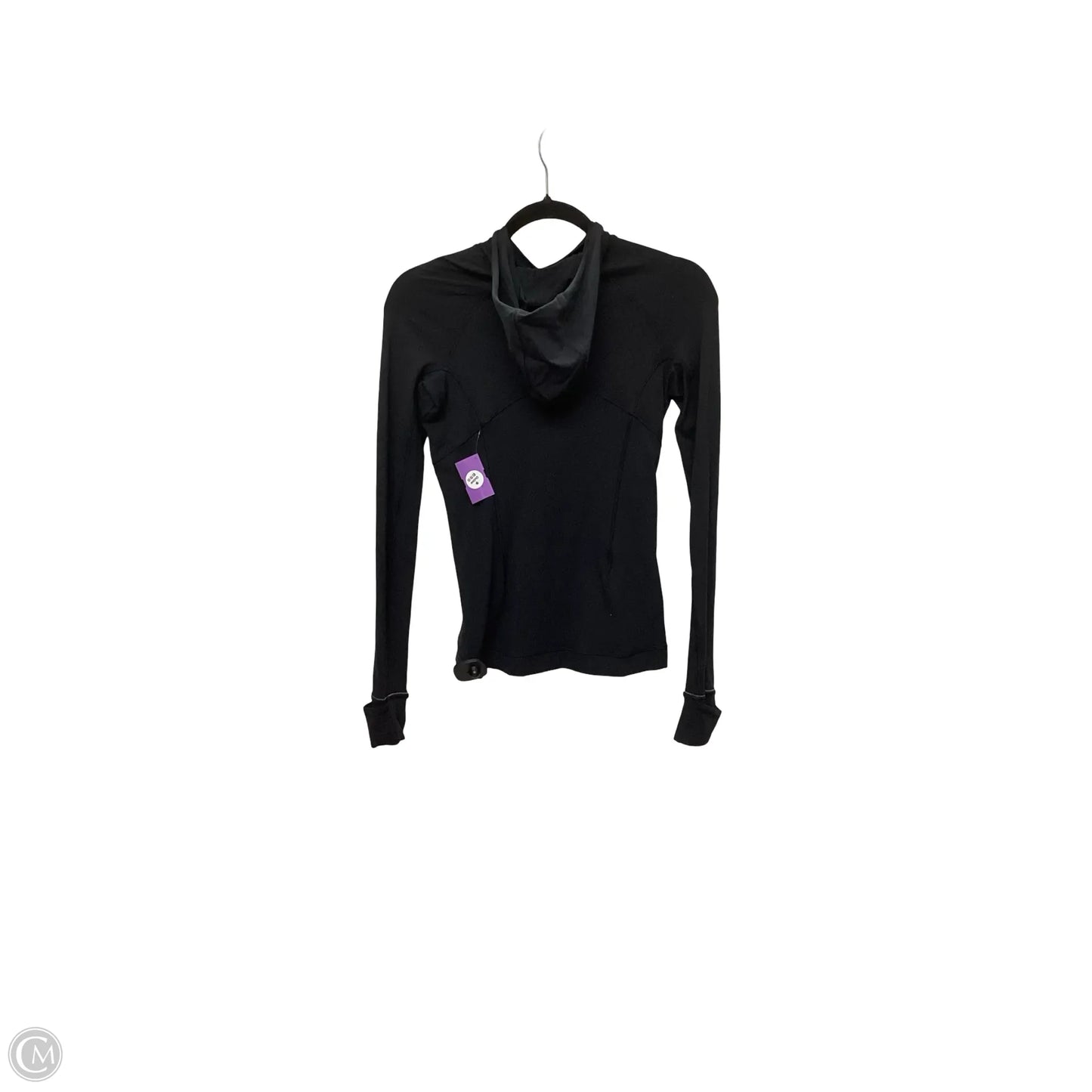 Athletic Top Long Sleeve Hoodie By Lululemon In Black, Size: 4