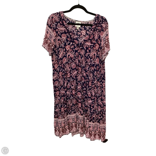 Dress Casual Short By Knox Rose In Geometric Pattern, Size: L