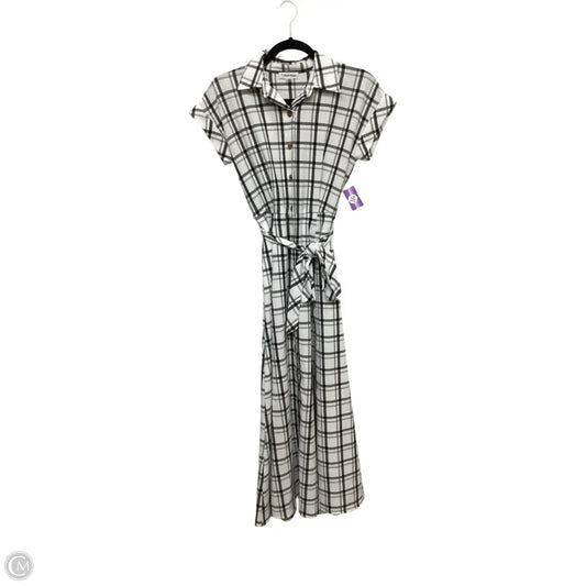Dress Casual Maxi By Calvin Klein In Plaid Pattern, Size: 2