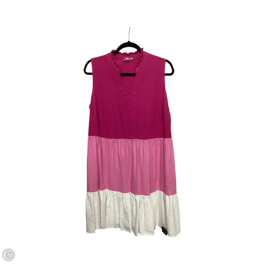 Dress Casual Midi By 52 Seven In Pink, Size: 1x