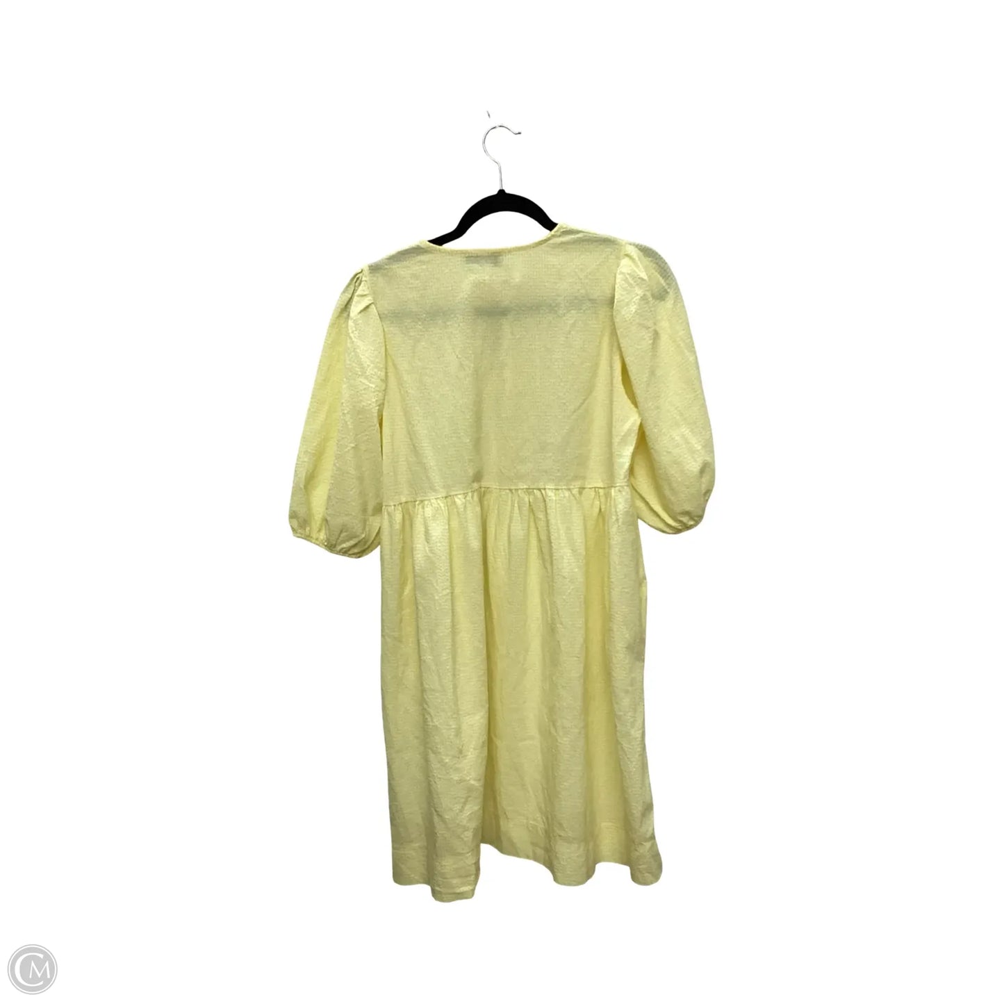 Designer Dress Casual Short By Intuition Paris In Yellow, Size: S