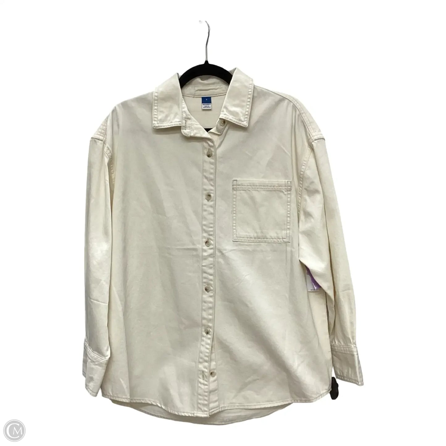 Jacket Denim By Old Navy In Cream Denim, Size: S