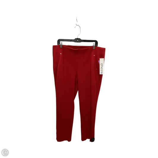 Pants Dress By Chicos In Red, Size: 16