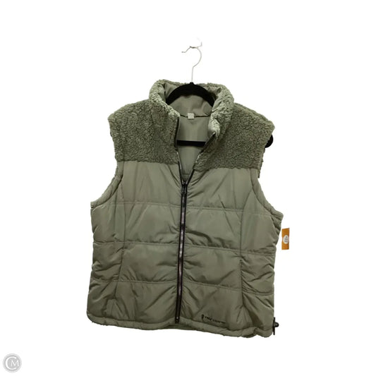Vest Faux Fur & Sherpa By Free Country In Green, Size: Xl