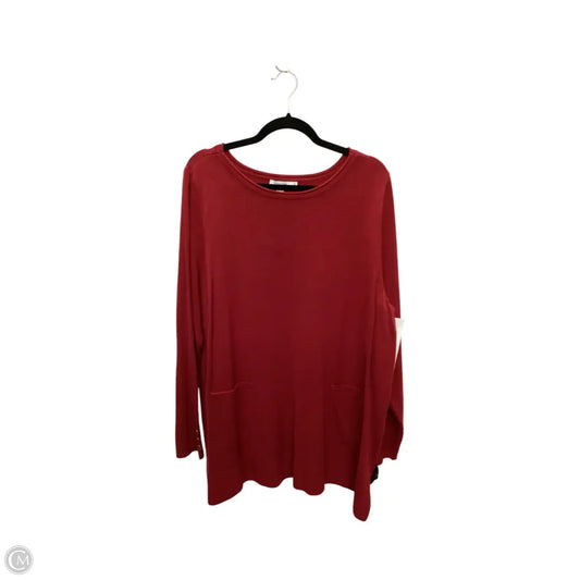 Sweater By Chicos In Red, Size: Xxl