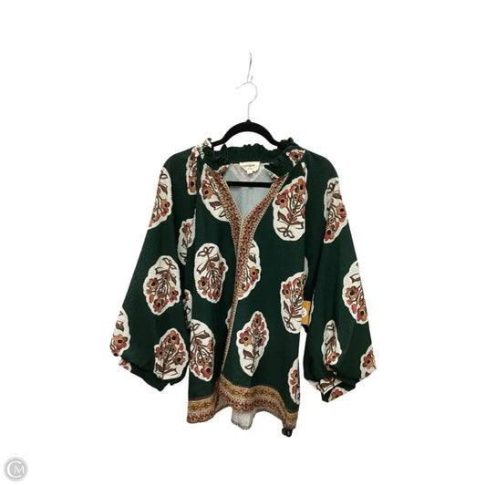 Blouse Long Sleeve By Umgee In Green, Size: 2x