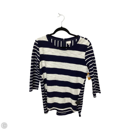 Top Long Sleeve By Merona In Striped Pattern, Size: S