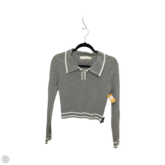 Top Long Sleeve By Lc Lauren Conrad In Grey, Size: L
