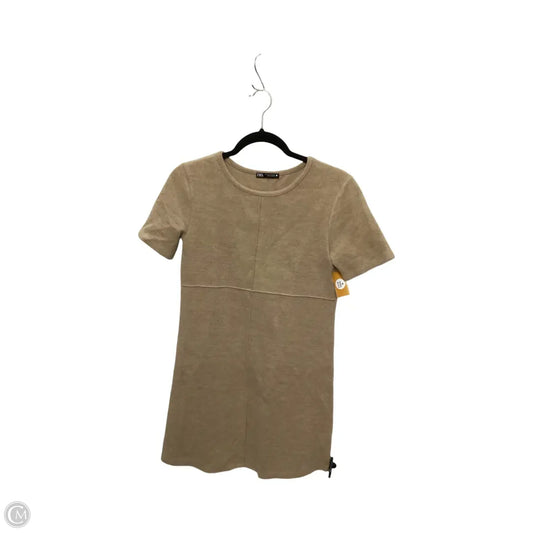 Dress Casual Short By Zara In Tan, Size: S