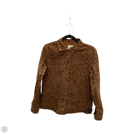 Jacket Denim By Universal Thread In Animal Print, Size: Xs