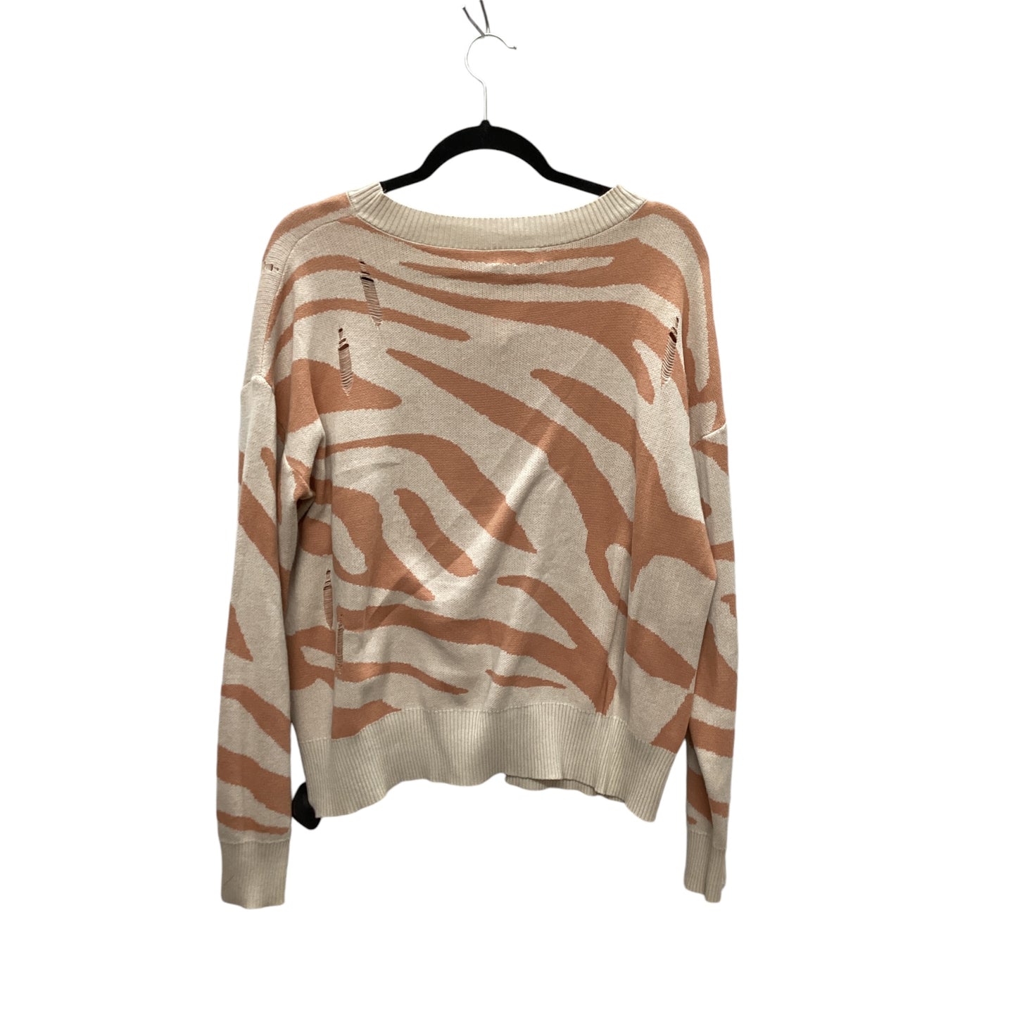 Top Long Sleeve By Fate In Tan, Size: L