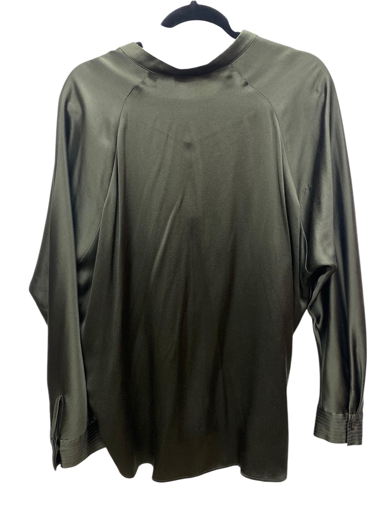 Top Long Sleeve By Vince In Green, Size: S