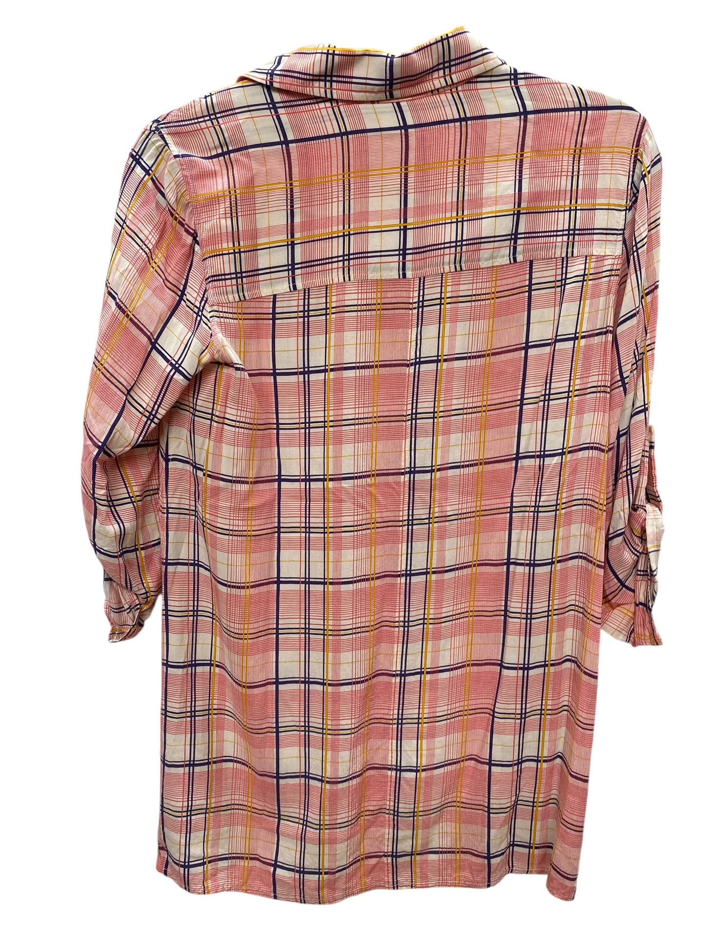 Top Long Sleeve By Chelsea And Violet In Plaid Pattern, Size: Xs