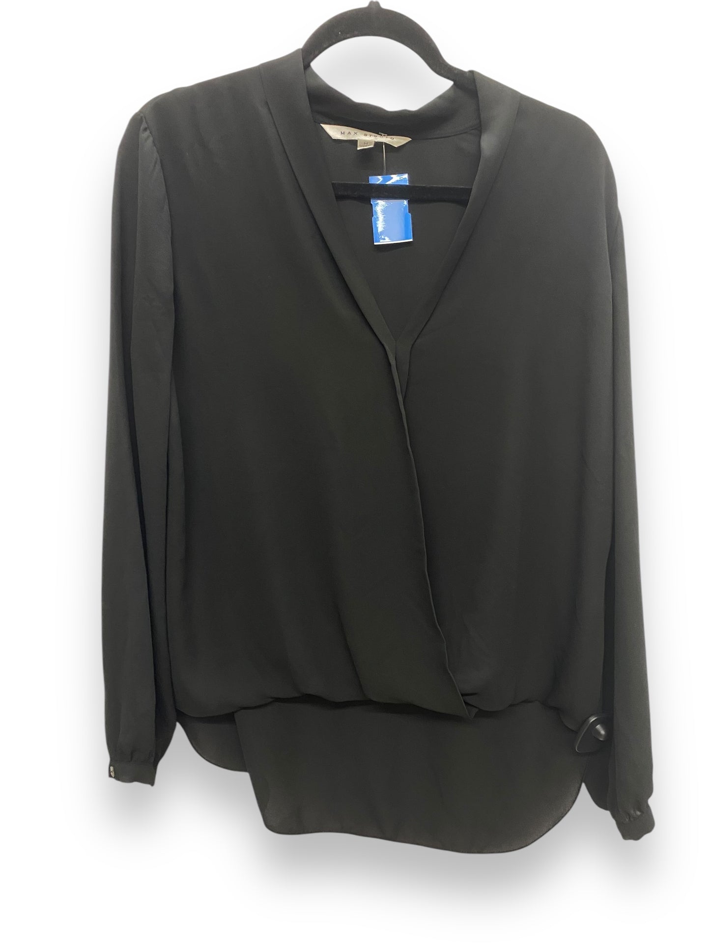 Top Long Sleeve By Max Studio In Black, Size: M