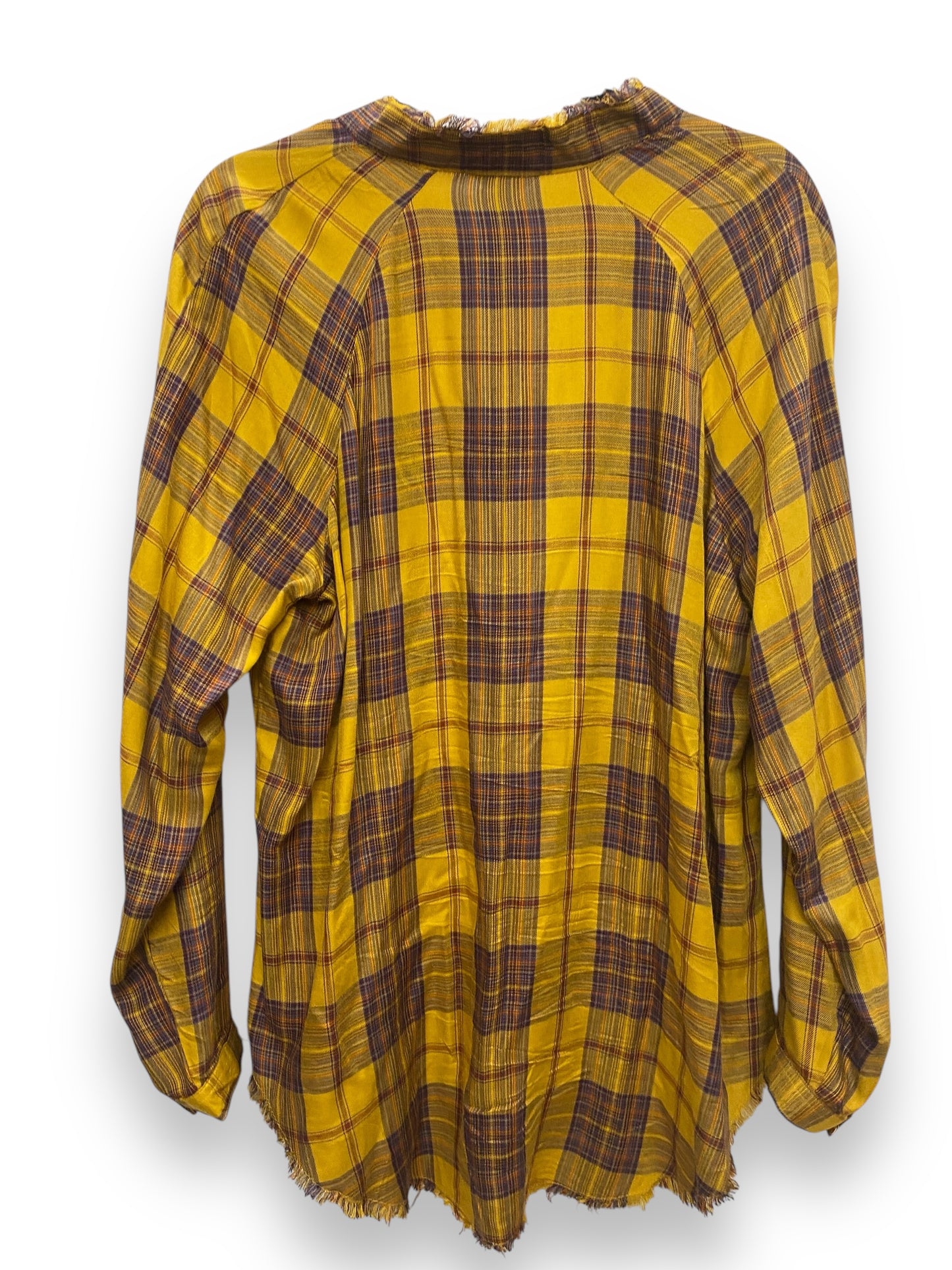 Top Long Sleeve By Cato In Yellow, Size: L