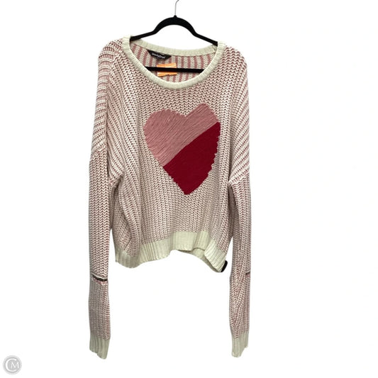 Sweater By Davi & Dani In Pink & Red, Size: 1x