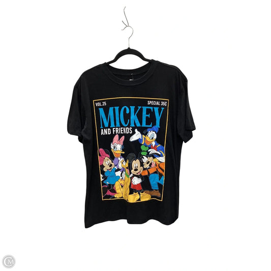 Top Short Sleeve By Disney Store In Black, Size: L