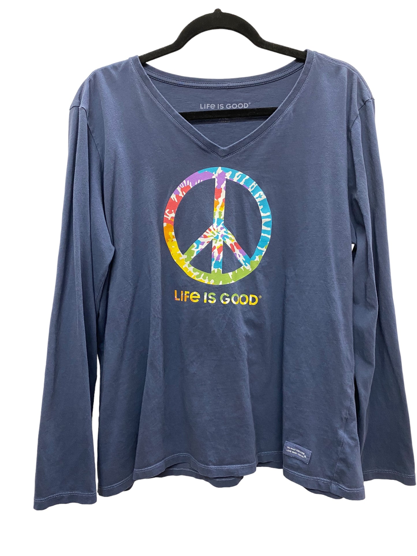 Top Long Sleeve Basic By Life Is Good In Blue, Size: Xl