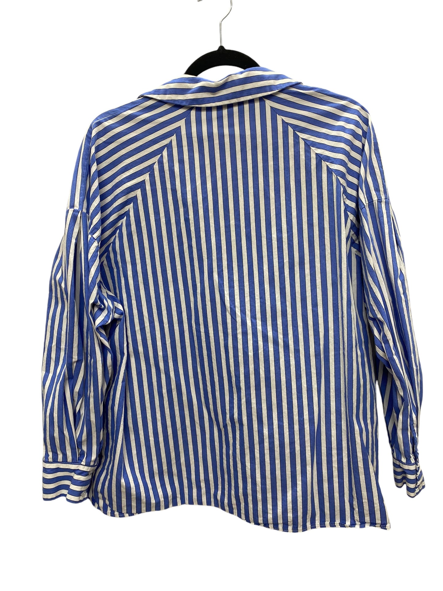 Top Long Sleeve By Top Shop In Striped Pattern, Size: S