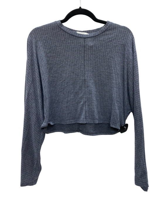 Top Long Sleeve Basic By Lush In Grey, Size: S