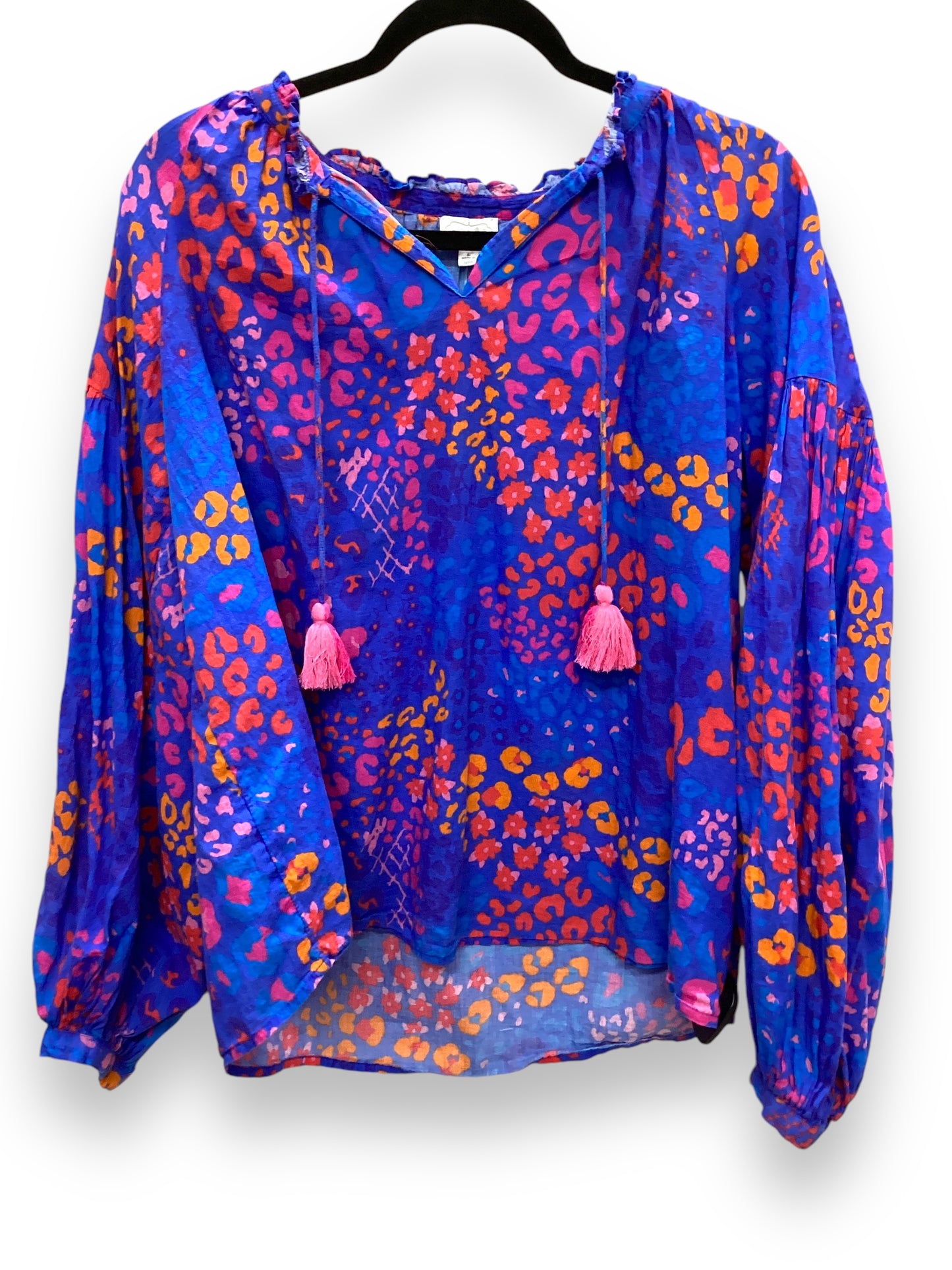 Top Long Sleeve By Mudpie In Blue, Size: L