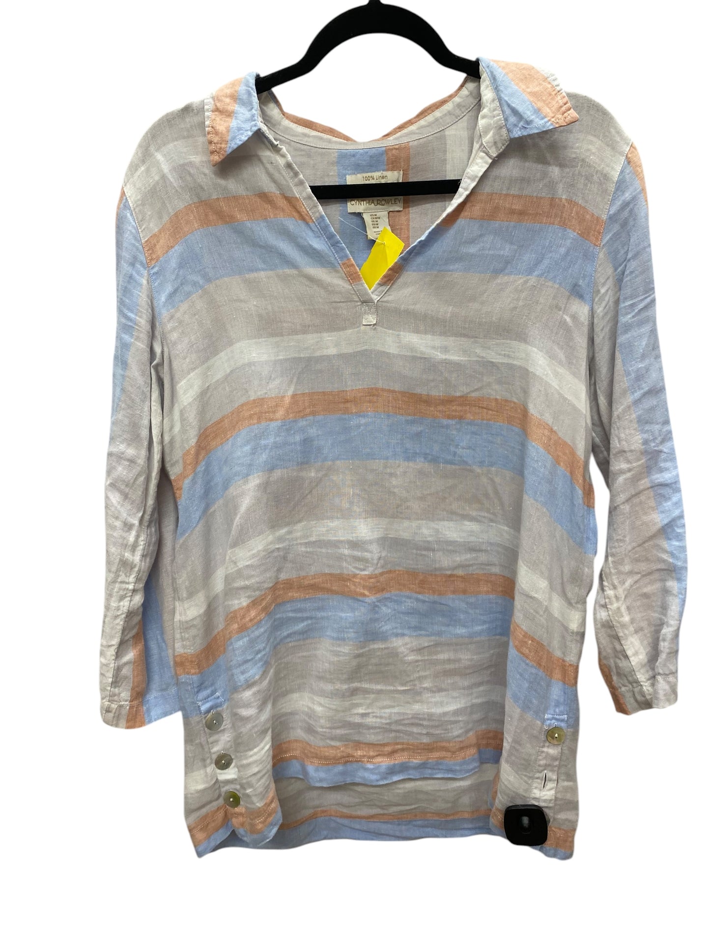 Top Long Sleeve By Cynthia Rowley In Striped Pattern, Size: M