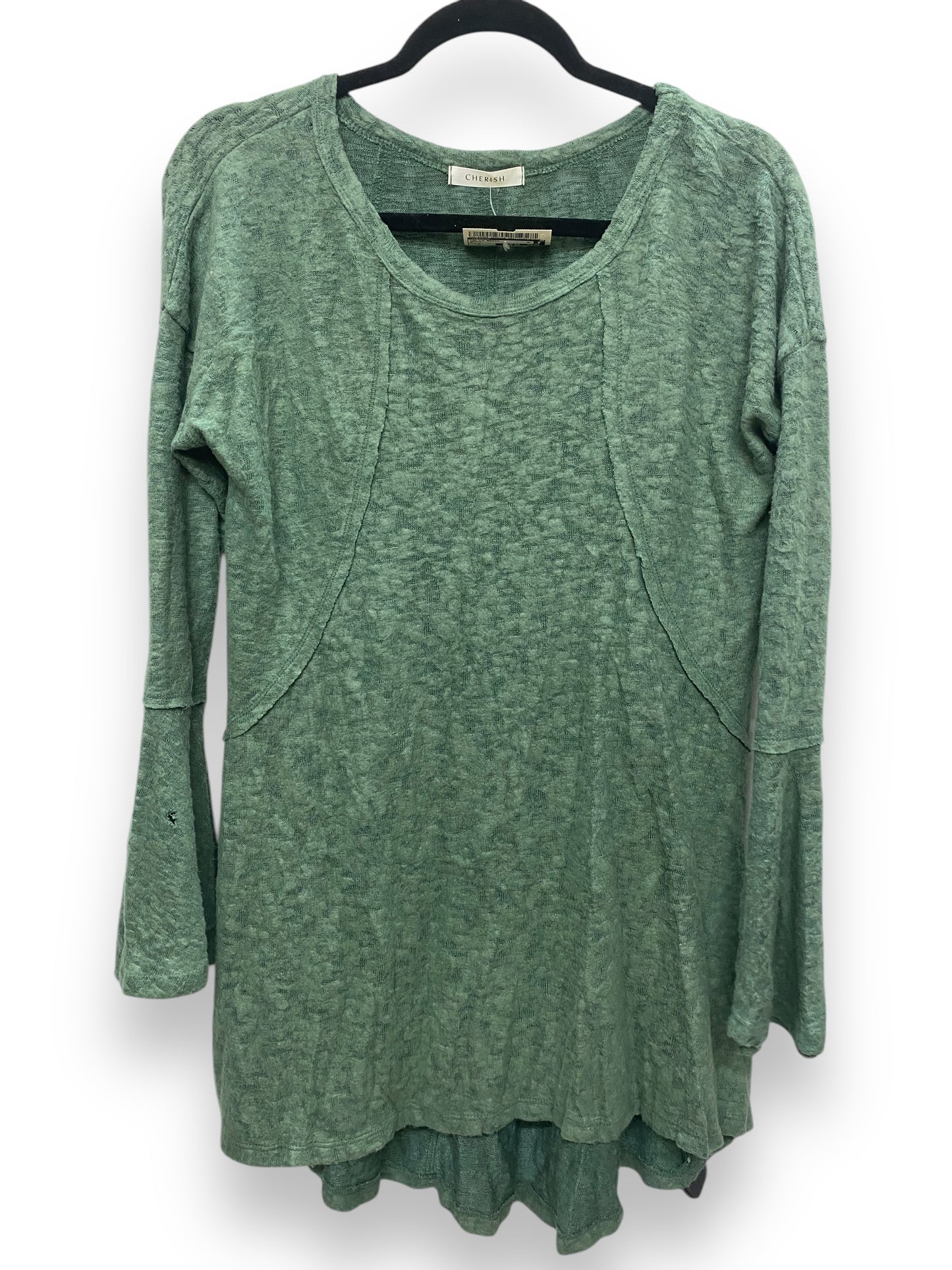 Top Long Sleeve Basic By Cherish In Green, Size: M