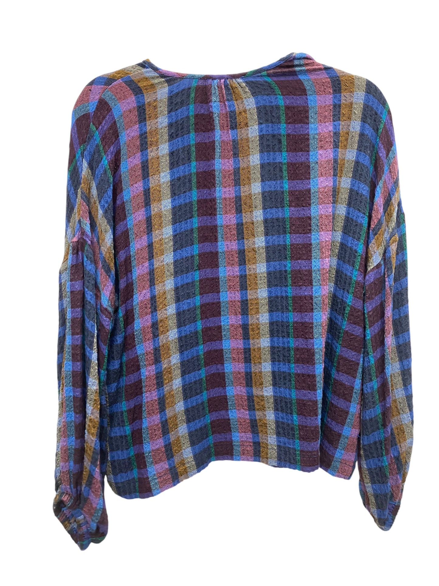 Top Long Sleeve By Lou And Grey In Plaid Pattern, Size: S