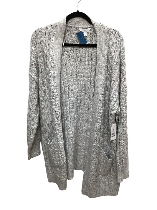 Sweater Cardigan By Time And Tru In Grey, Size: M