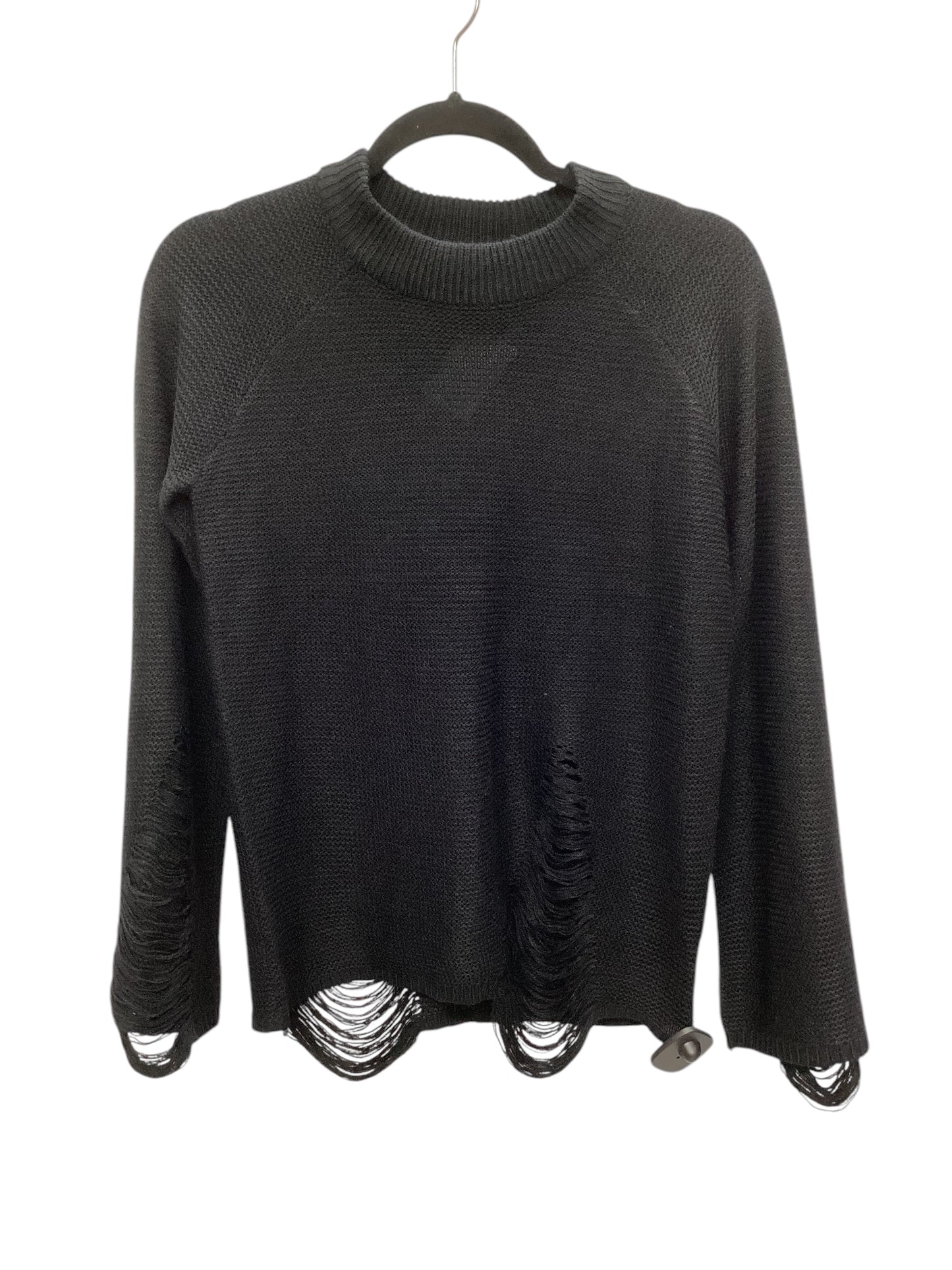 Top Long Sleeve Basic By Say What In Black, Size: M