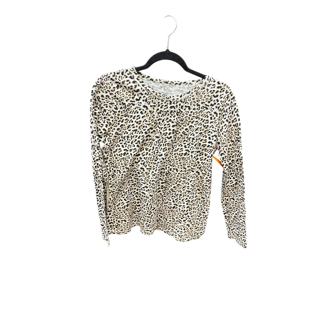 Top Long Sleeve Basic By Banana Republic In Leopard Print, Size: S