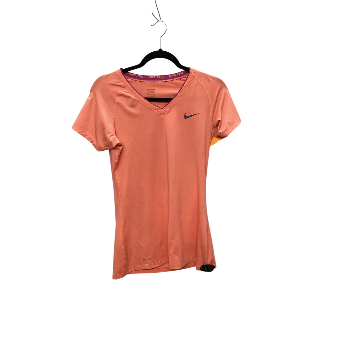 Athletic Top Short Sleeve By Nike Apparel In Orange, Size: M