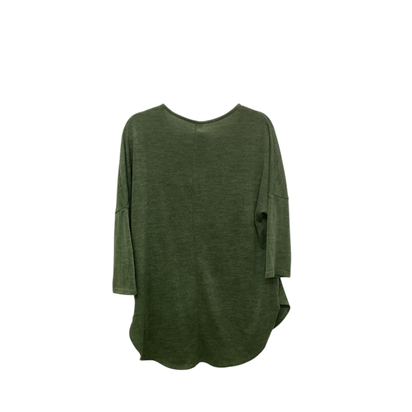 Top Long Sleeve Basic By Honeyme In Green, Size: M