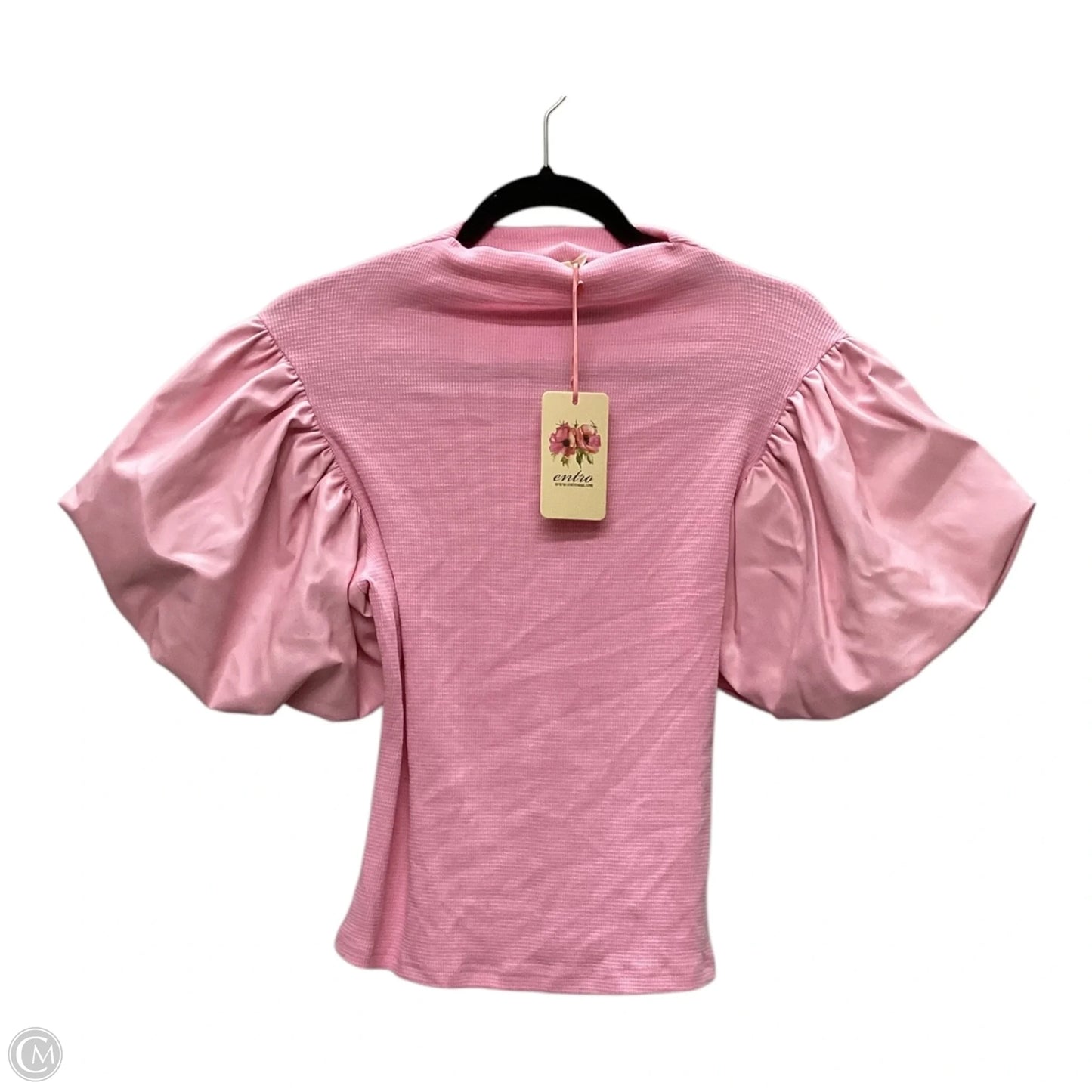 Top Short Sleeve By Entro In Pink, Size: L