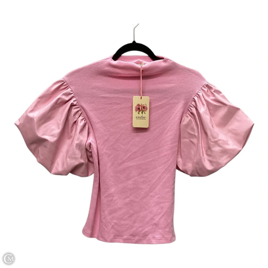 Top Short Sleeve By Entro In Pink, Size: L