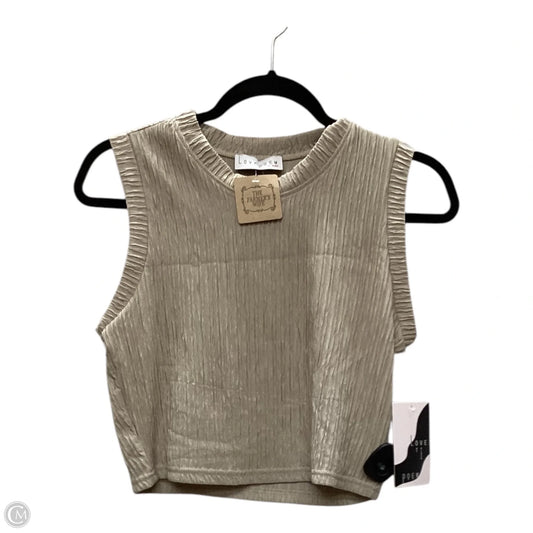 Top Sleeveless By Clothes Mentor In Tan, Size: L